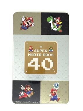 Nintendo Super Mario Bros. 40th Anniversary Tin - Gold and Multicolor